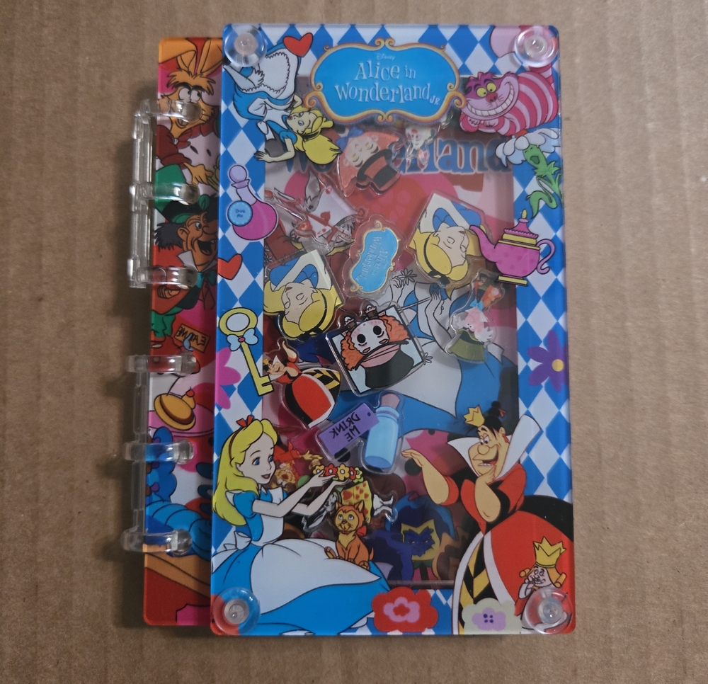 Alice in Wonderland A7 Acrylic Shaker Notebook